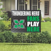 Marshall Thundering Herd 18" x 24" Fans Play Here Outdoor Yard Sign
