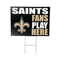 New Orleans Saints 18" x 24" Fans Play Here Outdoor Yard Sign