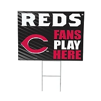 Cincinnati Reds 18" x 24" Fans Play Here Outdoor Yard Sign