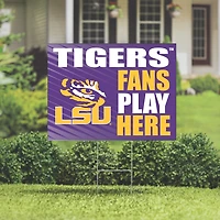 LSU Tigers 18" x 24" Fans Play Here Outdoor Yard Sign