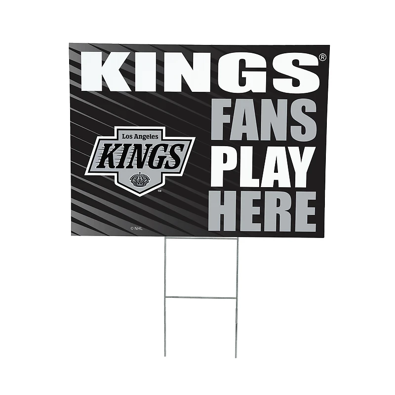 Los Angeles Kings 18" x 24" Fans Play Here Outdoor Yard Sign