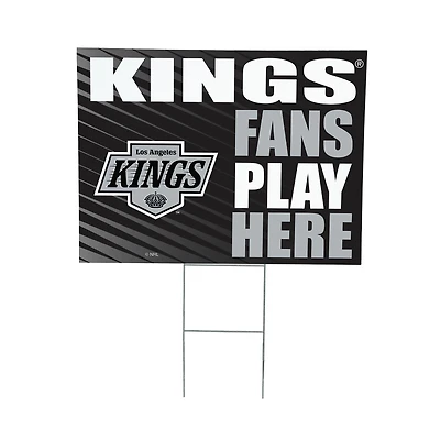 Los Angeles Kings 18" x 24" Fans Play Here Outdoor Yard Sign