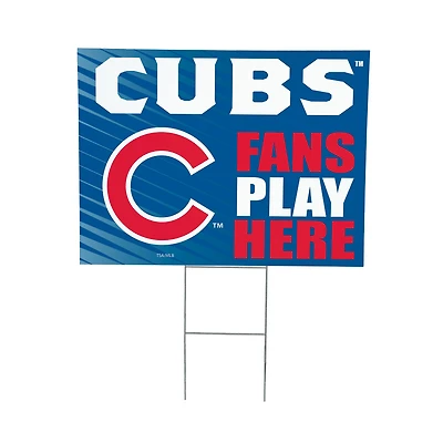 Chicago Cubs 18" x 24" Fans Play Here Outdoor Yard Sign