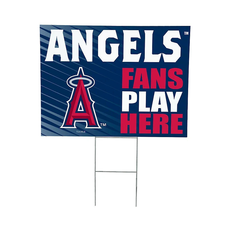 Los Angeles Angels 18" x 24" Fans Play Here Outdoor Yard Sign