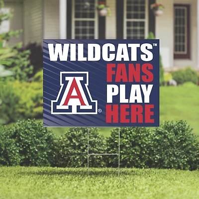Arizona Wildcats 18" x 24" Fans Play Here Outdoor Yard Sign
