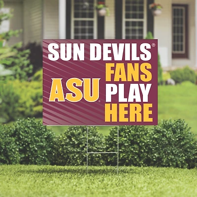 Arizona State Sun Devils 18" x 24" Fans Play Here Outdoor Yard Sign