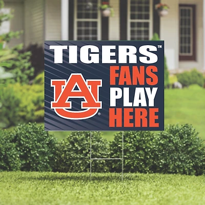 Auburn Tigers 18" x 24" Fans Play Here Outdoor Yard Sign