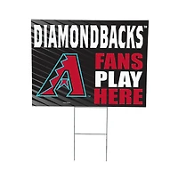 Arizona Diamondbacks 18" x 24" Fans Play Here Outdoor Yard Sign
