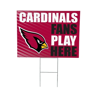 Arizona Cardinals 18" x 24" Fans Play Here Outdoor Yard Sign