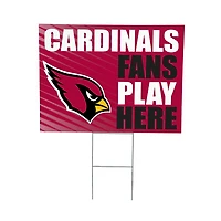 Arizona Cardinals 18" x 24" Fans Play Here Outdoor Yard Sign