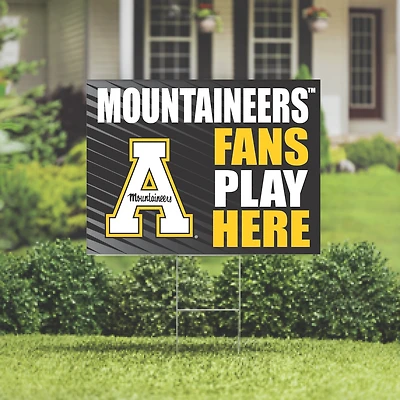 Appalachian State Mountaineers 18" x 24" Fans Play Here Outdoor Yard Sign