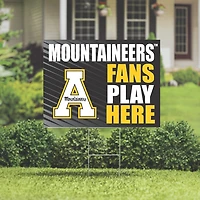 Appalachian State Mountaineers 18" x 24" Fans Play Here Outdoor Yard Sign
