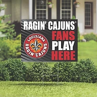 Louisiana Ragin' Cajuns 18" x 24" Fans Play Here Outdoor Yard Sign