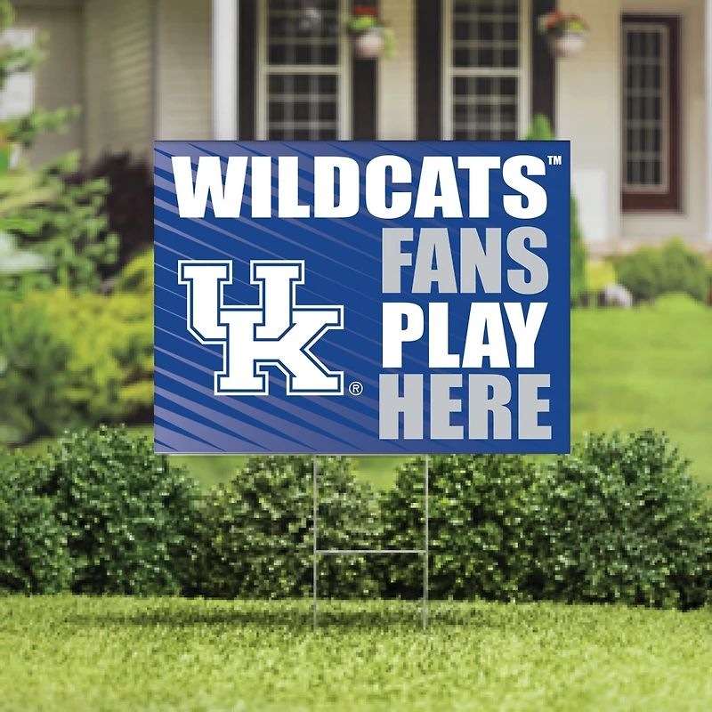 Kentucky Wildcats 18" x 24" Fans Play Here Outdoor Yard Sign