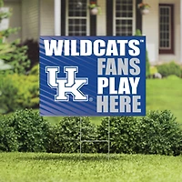 Kentucky Wildcats 18" x 24" Fans Play Here Outdoor Yard Sign