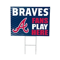 Atlanta Braves 18" x 24" Fans Play Here Outdoor Yard Sign