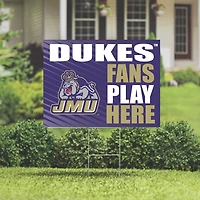 James Madison Dukes 18" x 24" Fans Play Here Outdoor Yard Sign