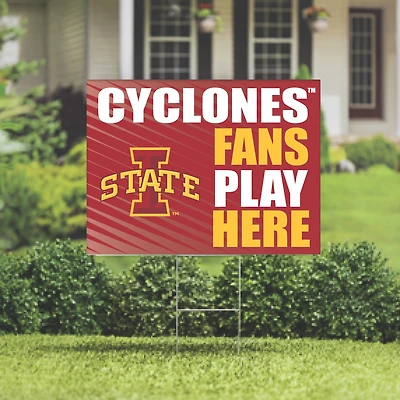 Iowa State Cyclones 18" x 24" Fans Play Here Outdoor Yard Sign