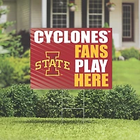 Iowa State Cyclones 18" x 24" Fans Play Here Outdoor Yard Sign