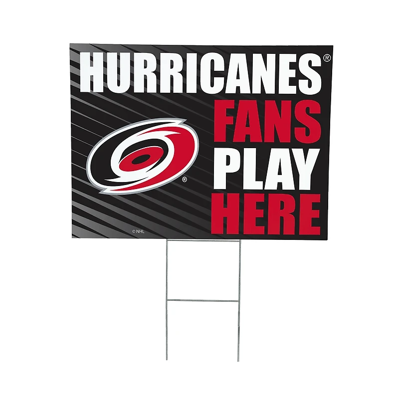 Carolina Hurricanes 18" x 24" Fans Play Here Outdoor Yard Sign