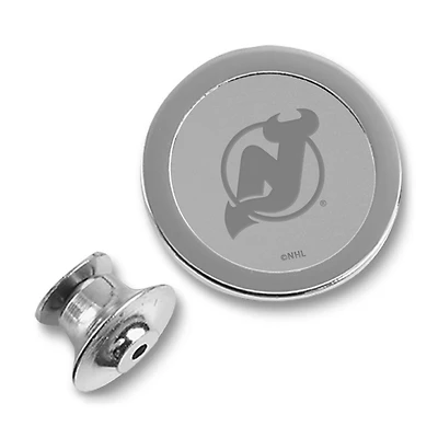 New Jersey Devils NHL Silver Lapel Pin