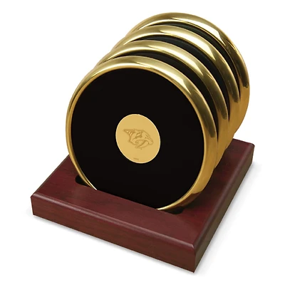 Nashville Predators Gold  4-Pack Coaster Set