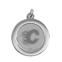 Calgary Flames Silver Pendant