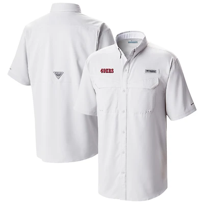 Men's Columbia San Francisco 49ers Low Drag Offshore Omni-Wick Button-Up Shirt