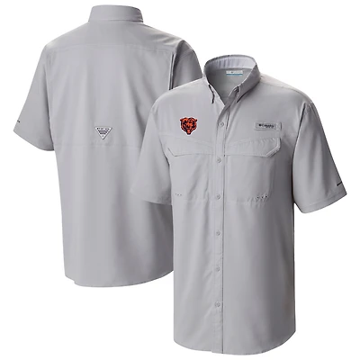 Men's Columbia Gray Chicago Bears Low Drag Offshore Omni-Wick Button-Up Shirt
