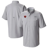 Men's Columbia Gray Chicago Bears Low Drag Offshore Omni-Wick Button-Up Shirt