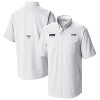 Men's Columbia White New York Giants Low Drag Offshore Omni-Wick Button-Up Shirt