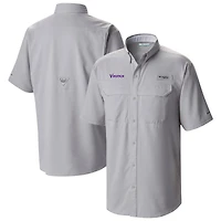 Men's Columbia Gray Minnesota Vikings Low Drag Offshore Omni-Wick Button-Up Shirt