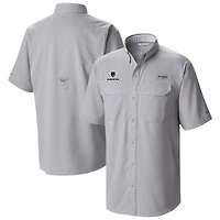 Men's Columbia Gray Baltimore Ravens Low Drag Offshore Omni-Wick Button-Up Shirt