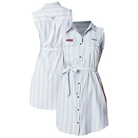 Women's Columbia  White San Francisco 49ers PFG Sun Drifter Woven Dress