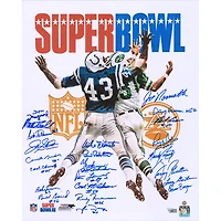 1969 New York Jets Autographed Super Bowl III Program 16" x 20" Photo - 24 Signatures