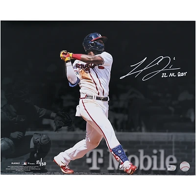 Michael Harris II Atlanta Braves Autographed 16" x 20" Hitting Spotlight Photograph with "22 NL ROY" Inscription - Limited Edition of 50