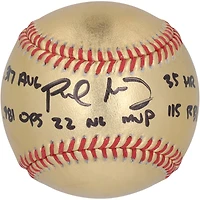 Paul Goldschmidt St. Louis Cardinals Autographed 2022 NL MVP Gold Leather Baseball with Multiple MVP Stats Inscriptions - Limited Edition of 46