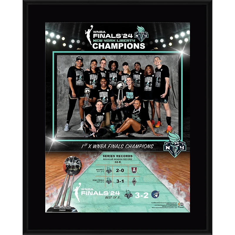 New York Liberty 2024 WNBA Finals Champions 10.5" x 13" Sublimated Plaque
