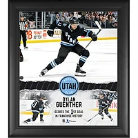 Dylan Guenther Utah Hockey Club Framed 15" x 17" First Goal in Franchise History Collage