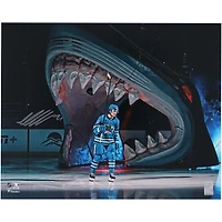 Macklin Celebrini San Jose Sharks Autographed 16" x 20" NHL Debut Photograph