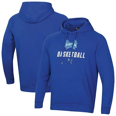 Men's Under Armour Royal Hampton Pirates Basketball Rival Raglan Fleece Pullover Hoodie
