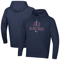 Men's Under Armour Navy Fairleigh Dickinson Knights Basketball Rival Raglan Fleece Pullover Hoodie