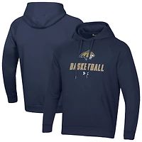 Men's Under Armour Navy Montana State Bobcats Basketball Rival Raglan Fleece Pullover Hoodie