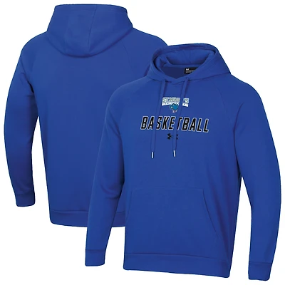 Men's Under Armour Blue St. Mary's University Rattlers Basketball Rival Raglan Fleece Pullover Hoodie