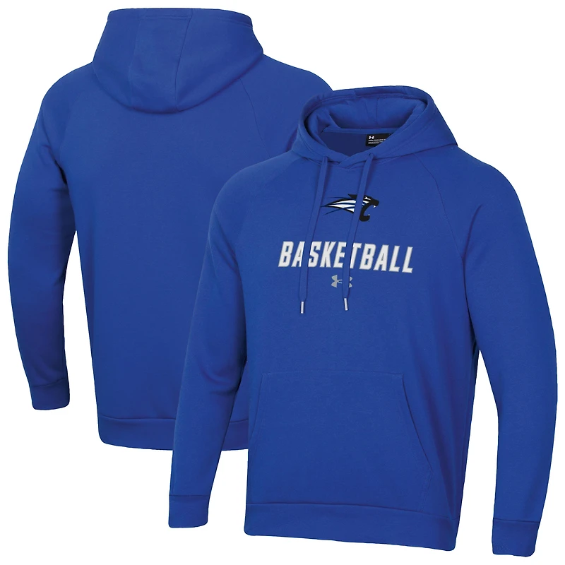 Men's Under Armour Blue Saint Francis Cougars Basketball Rival Raglan Fleece Pullover Hoodie