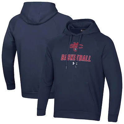 Men's Under Armour Navy Saint Mary's Gaels Basketball Rival Raglan Fleece Pullover Hoodie