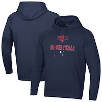 Men's Under Armour Navy Saint Mary's Gaels Basketball Rival Raglan Fleece Pullover Hoodie