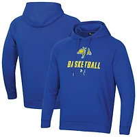 Men's Under Armour Blue South Dakota State Jackrabbits Basketball Rival Raglan Fleece Pullover Hoodie