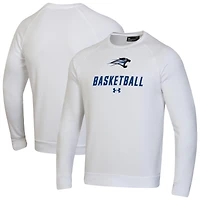 Men's Under Armour  White Saint Francis Cougars Raglan Basketball Rival Fleece Pullover Sweatshirt