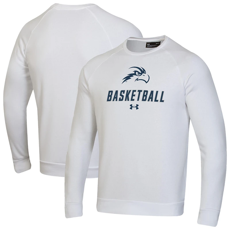 Men's Under Armour  White UNF Ospreys Raglan Basketball Rival Fleece Pullover Sweatshirt